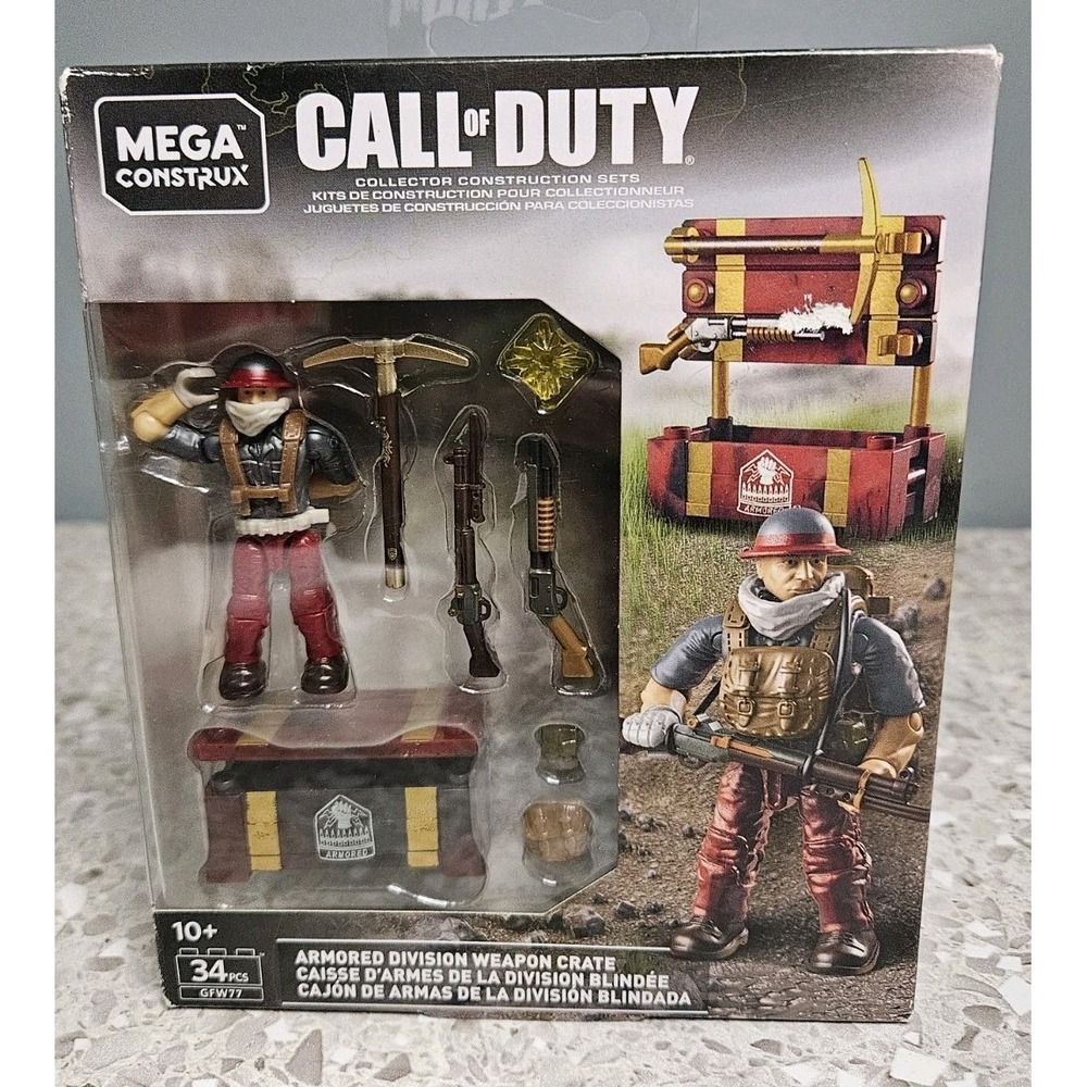 Mega Construx Call Duty Armored Division Weapon Crate 34pcs New in Box